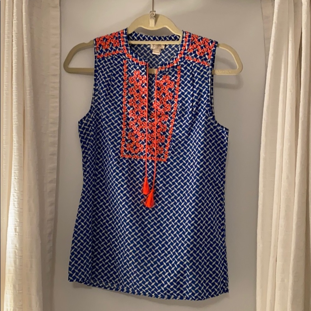 JCrew Tassel Top